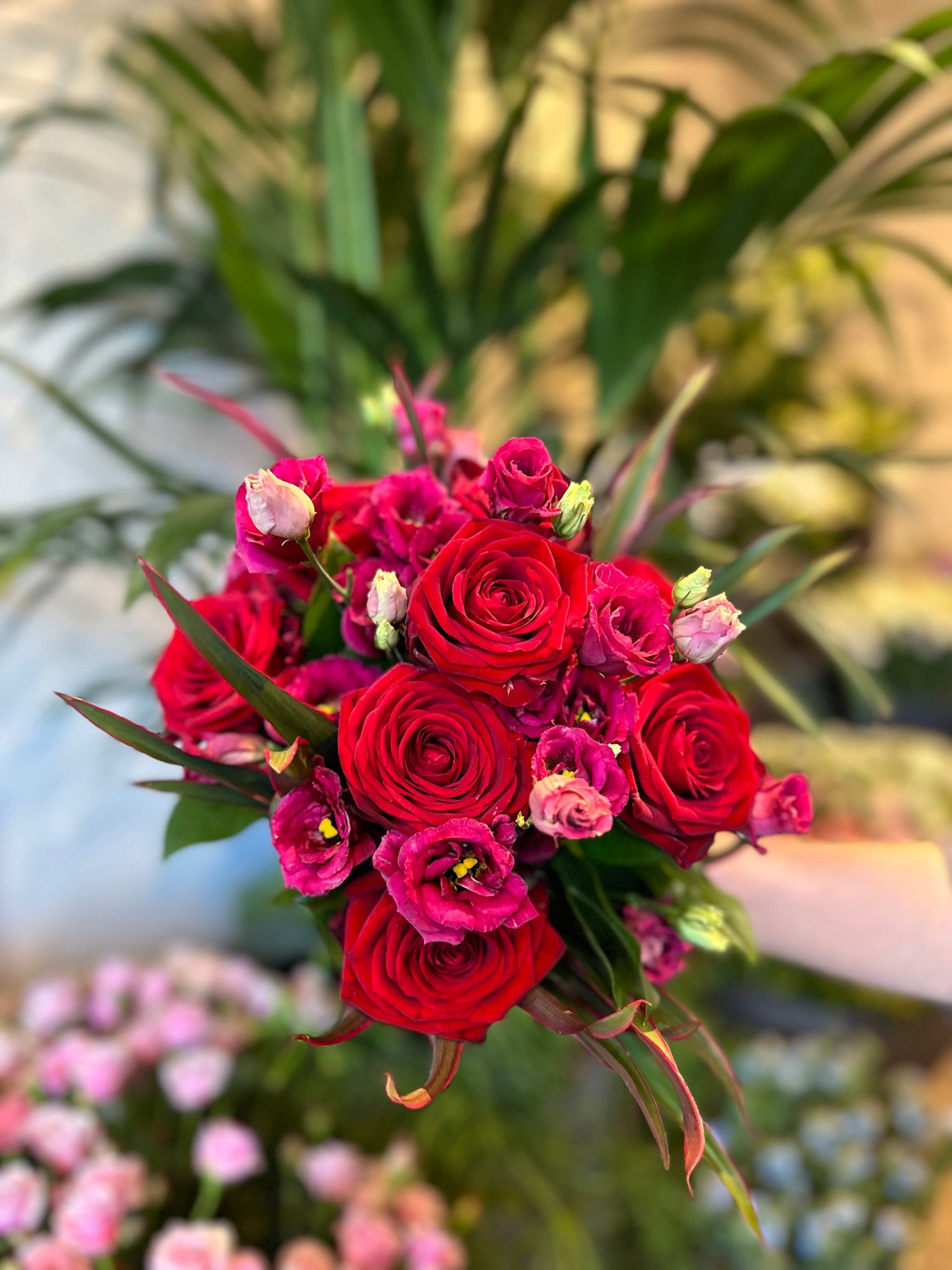 Bouquet con rose rosse – Maspes Piante e Fiori